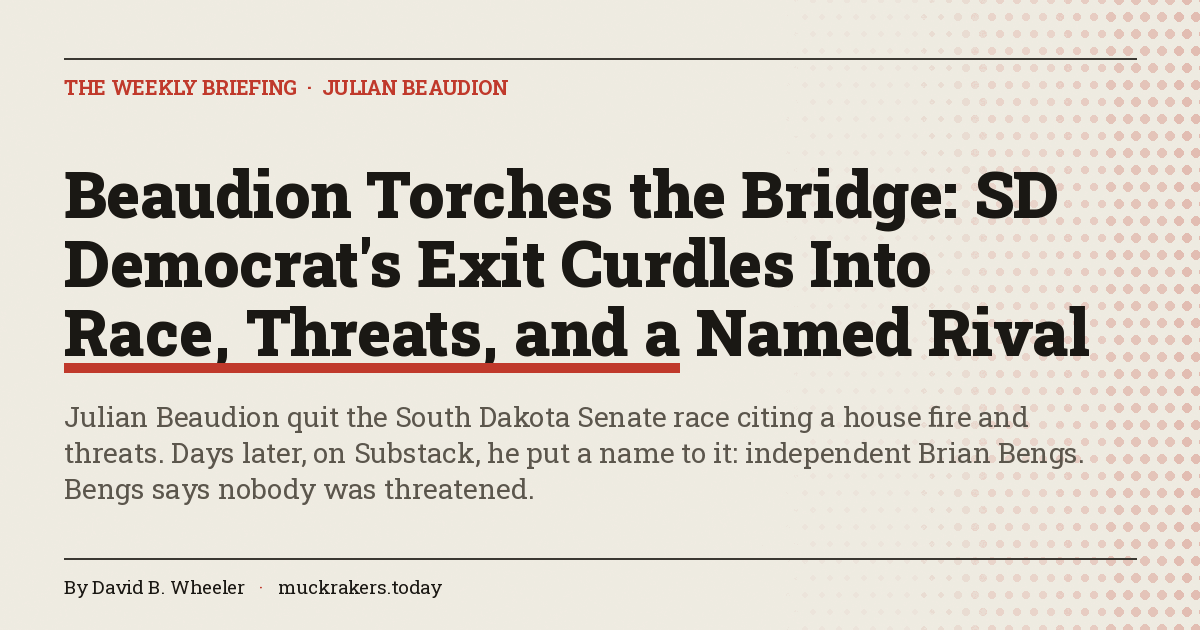 Beaudion Torches the Bridge: SD Democrat's Exit Curdles Into Race, Threats, and a Named Rival