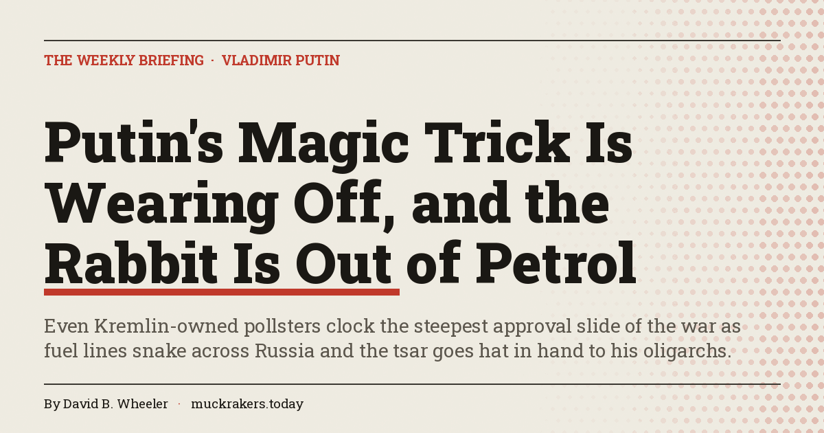 Putin's Magic Trick Is Wearing Off, and the Rabbit Is Out of Petrol