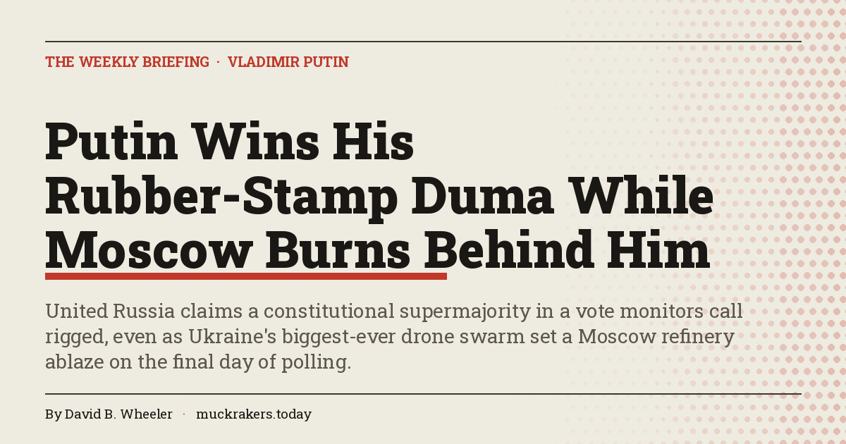 Putin Wins His Rubber-Stamp Duma While Moscow Burns Behind Him