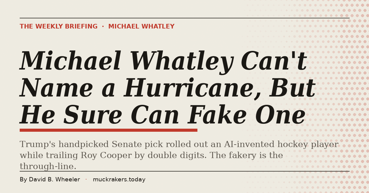 Michael Whatley Can't Name a Hurricane, But He Sure Can Fake One
